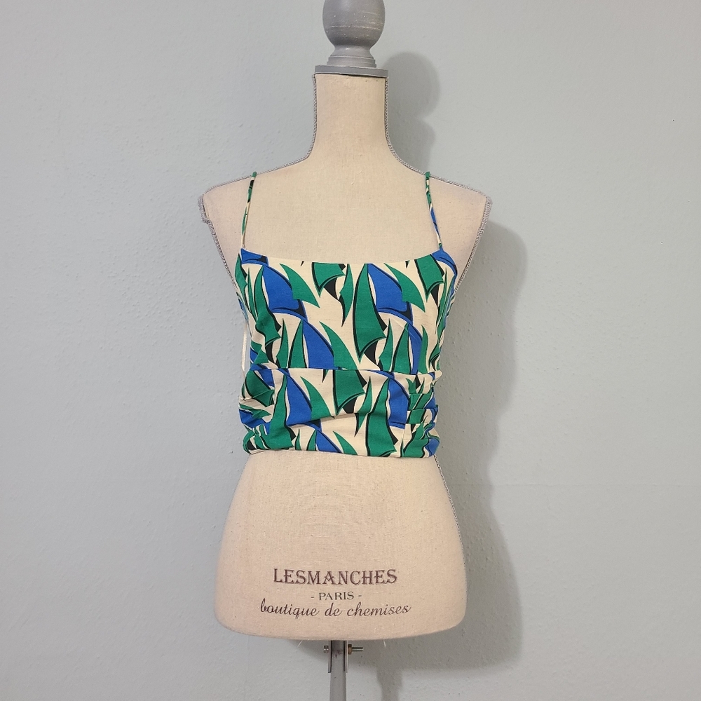 Zara Printed‎ Crop Top NWT Size Large